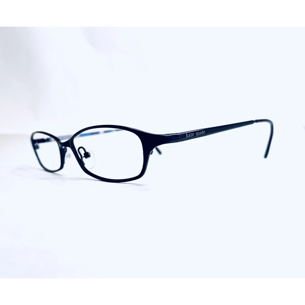 Kate Spade NY Black Metal Retro Cat Eye Eyeglasses Italy 50 15 135